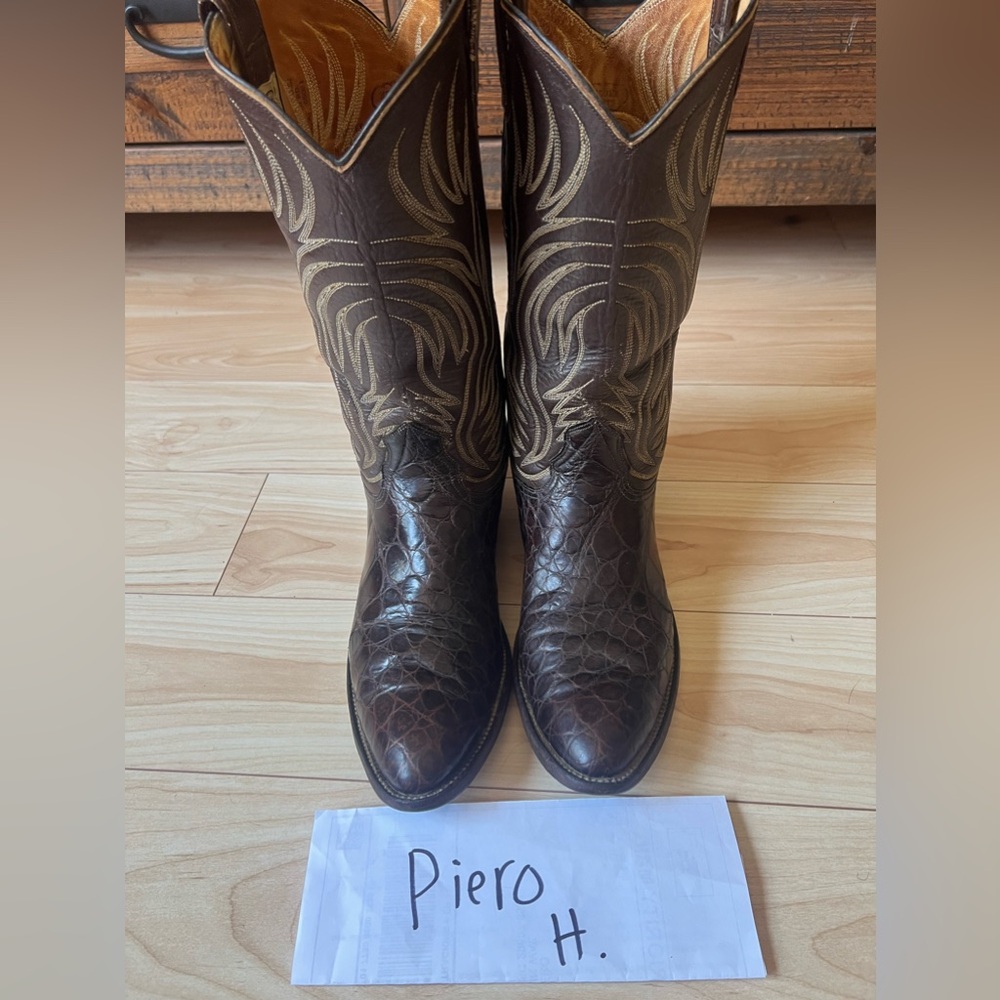 Vintage Nocona Gator Cowboy Boots size 10D